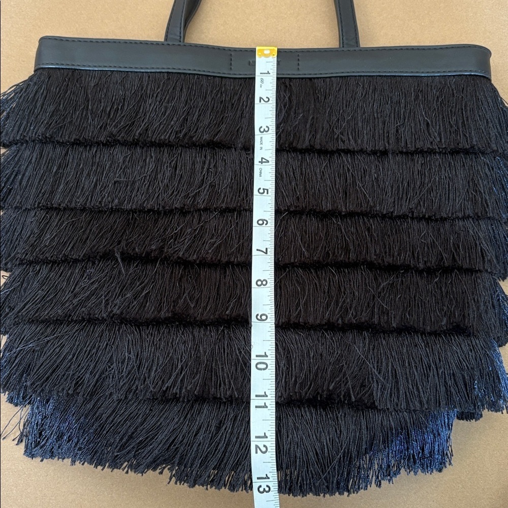 NINE WEST Black Fringe Tote Bag - Picture 5 of 11